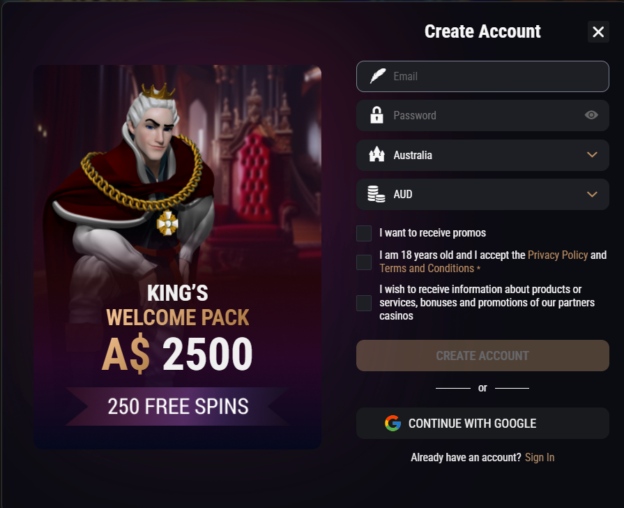 Registration King Billy
